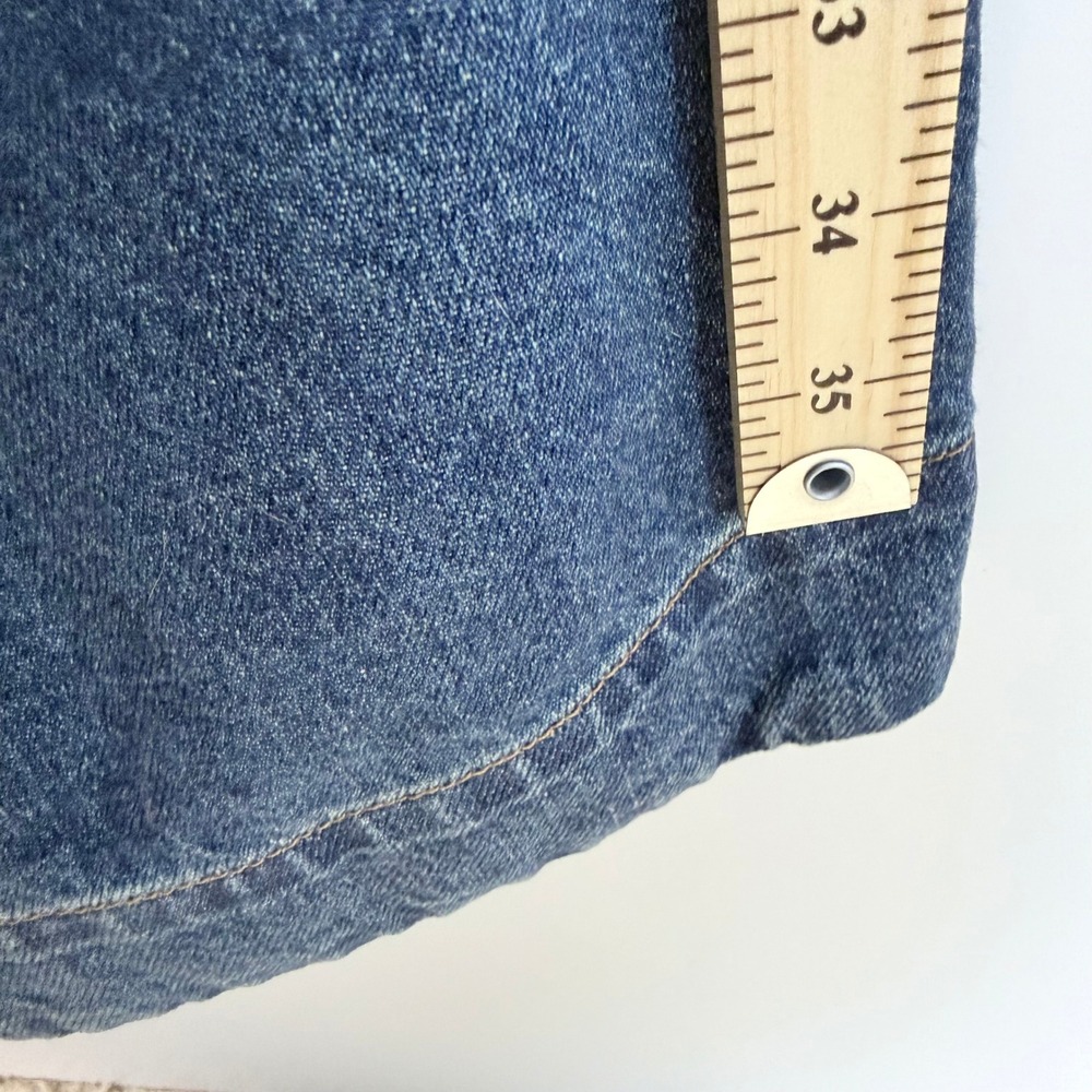 Banana Republic Jean Midi Dress M Zip Sleeveless Utility Western Casual Denim - Picture 11 of 11